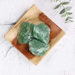 Raw Green Quartz 3- Piece- From Brazil- newly charged in full-moon